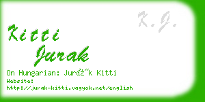 kitti jurak business card
